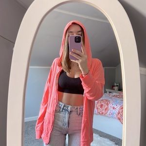 pink zip up